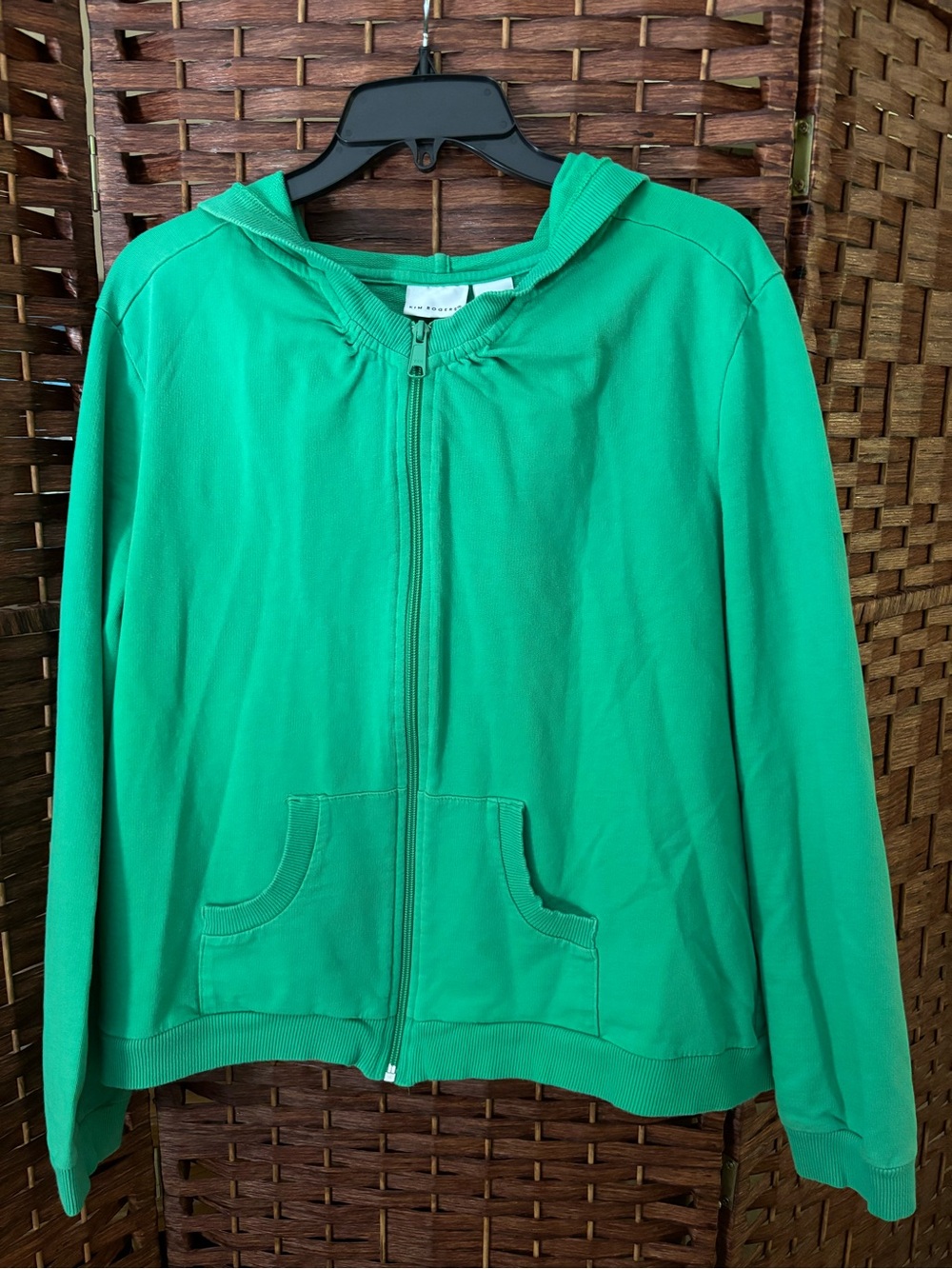 Kim Rogers Bright Green Zip-Up Hoodie